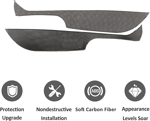 Miniatura 7 de Adhesivo antideslizante de fibra de carbono suave para panel de puerta interior de Mazda MX-5 ND 2015-2023, cojines amortiguadores antiimpactos,