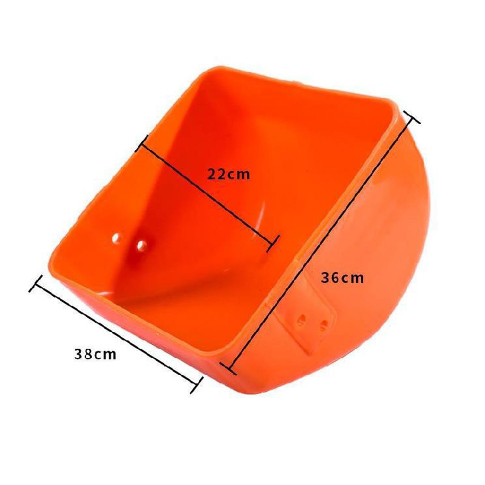 Generic Comedero para Cerdos, Bandeja de Comida, Cubo, de Gran Capacidad, para Aves de Corral, Ganado Vacuno, Perros Y Otros Animales, Naranja