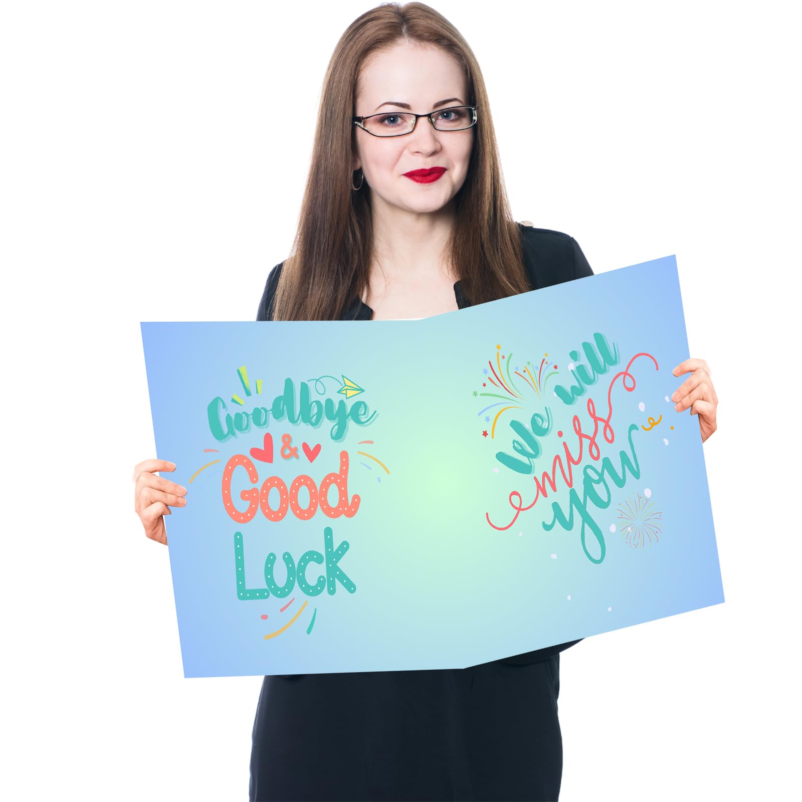 Große Abschiedsgrußkarte „We Will Miss You“ – 55x35 Cm, Als Gästebuch Oder Partydeko