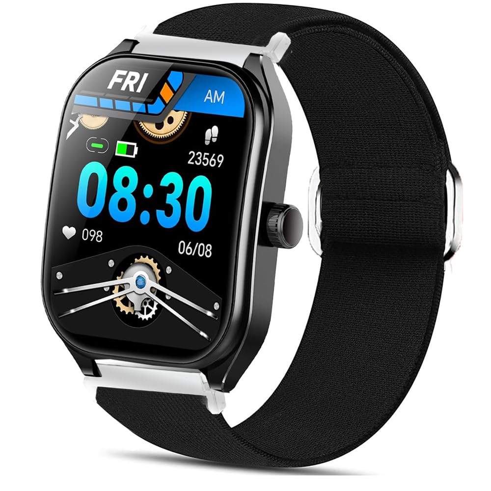 Lamshaw Compatible for Aolon Curve Smart Watch Bands Stretch Elastics Nylon Adjustable Replacement Strap Accessories for Men Women
