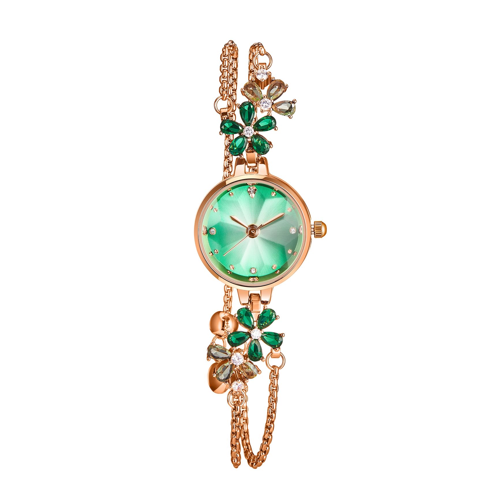 URVAN WatchDesigner Orologio Donna Bracciale al Quarzo Analogico Elegante Moda con Cinturino Gioielli Bracciale in Acciaio Inossidabile Rame con Quadrante Ovale Rotondo Impermeabile