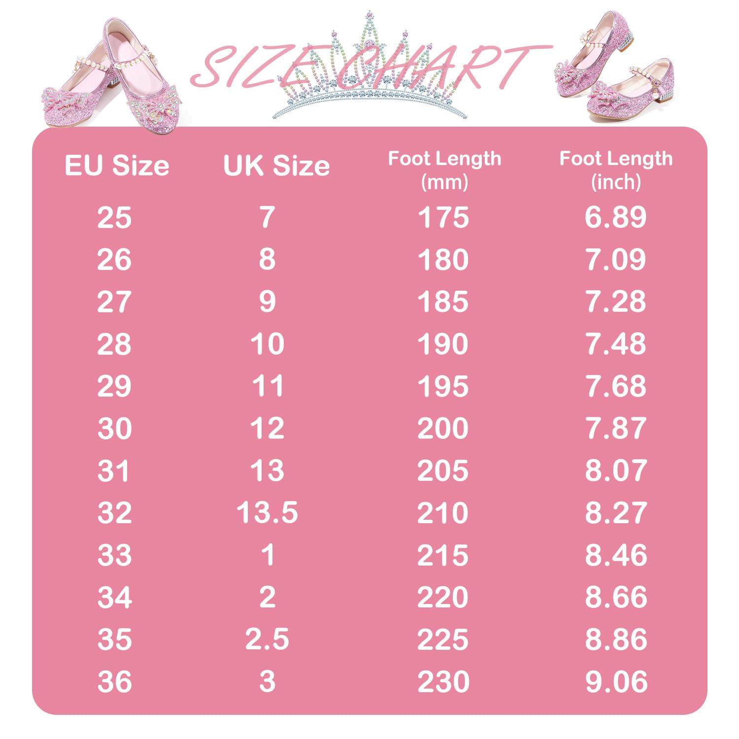 Mädchen Mary Jane Prinzessin Schuhe Ballerinas mit Absatz Glitzer Schuhe Abendschuhe Kinder Cosplay Schuhe Partys Hochzeiten Schulschuhe