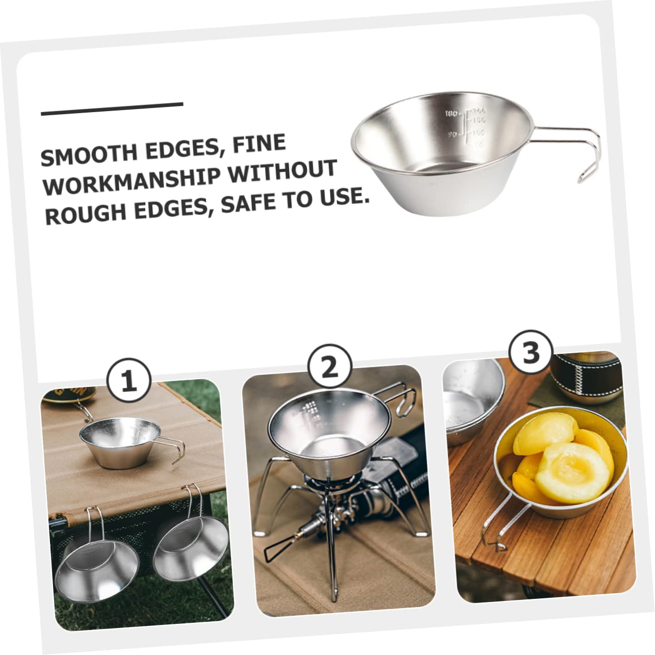 ARTSEWPLY Camping Wine Cup Multi-Function Compact Makgeolli Bowl Durable Water Bowl for Outdoor Cooking Lightweight Convenient for Camping and Hiking Activities