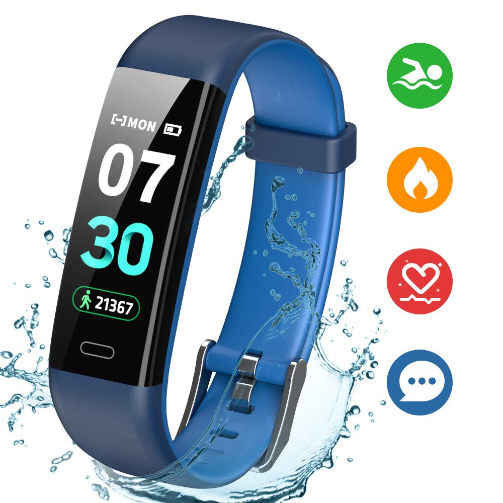 k-berho Fitness Tracker，Activity Tracker with Heart Rate Monitor，Step Counter Watch , Sleep Monitor Tracker，Pedometer Watch，Calorie Counter Watch Waterproof，Smart Watch for iOS and Android
