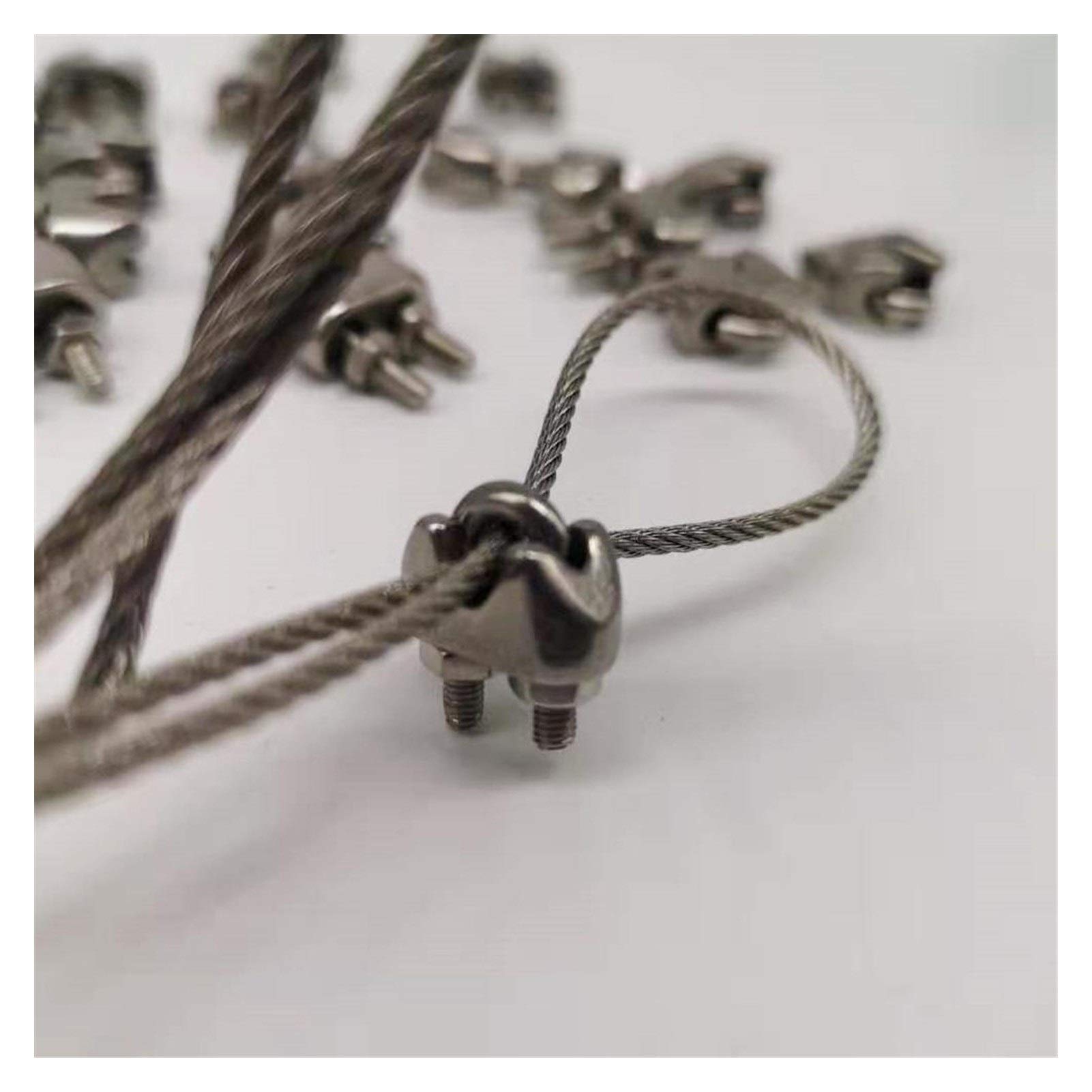 Fune Acciaio 4 Millimetri Diametro 5M / 10M / 15M / 20M / 25M in Acciaio Inossidabile Fune Metallica (7 * 7) Cavo di Pesca di Sollevamento Cavo Clothesline (Size : 4mm 25M)