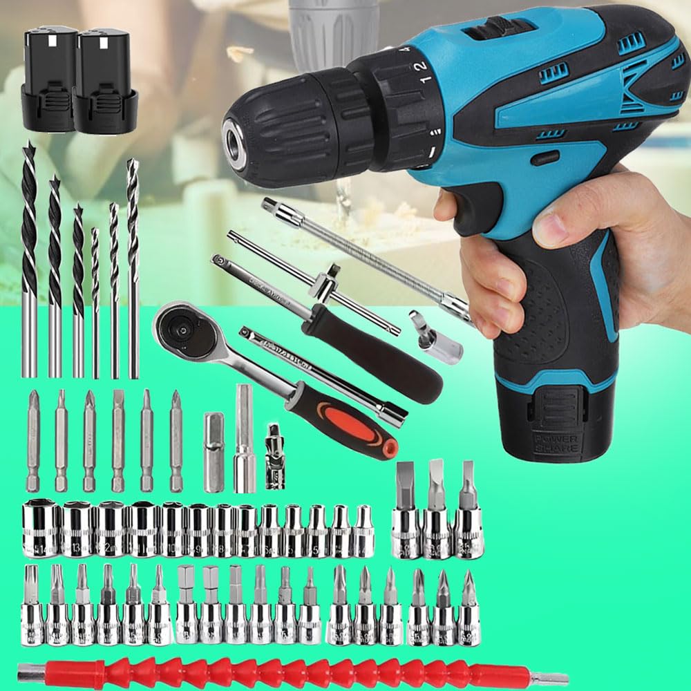Galaxe Brushless 12V cordless professional drill and screwdriver Power Tools Combo Kit Impact wireless Screw Drivers with Hand Tool Kit (GLX12V46SS17, 74pcs tool kit) (B0DCTLMWQN) Amazon Price History, Amazon Price Tracker