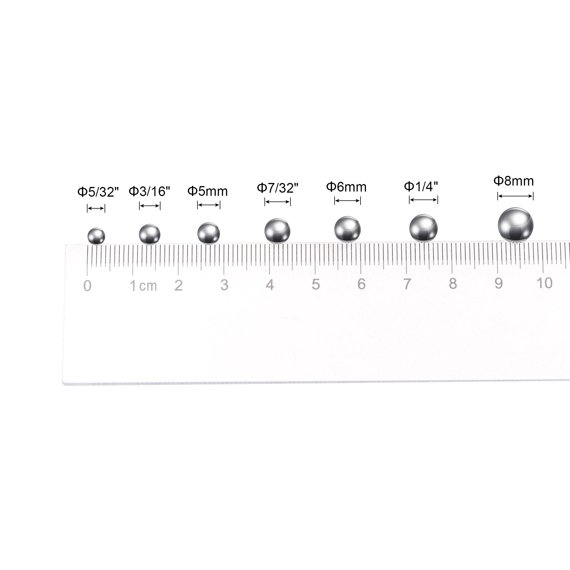 200 Billes De Précision 5mm En Acier Inoxydable 316L G100 - Marque Uxcell, Pour Roulements Ou Bricolage