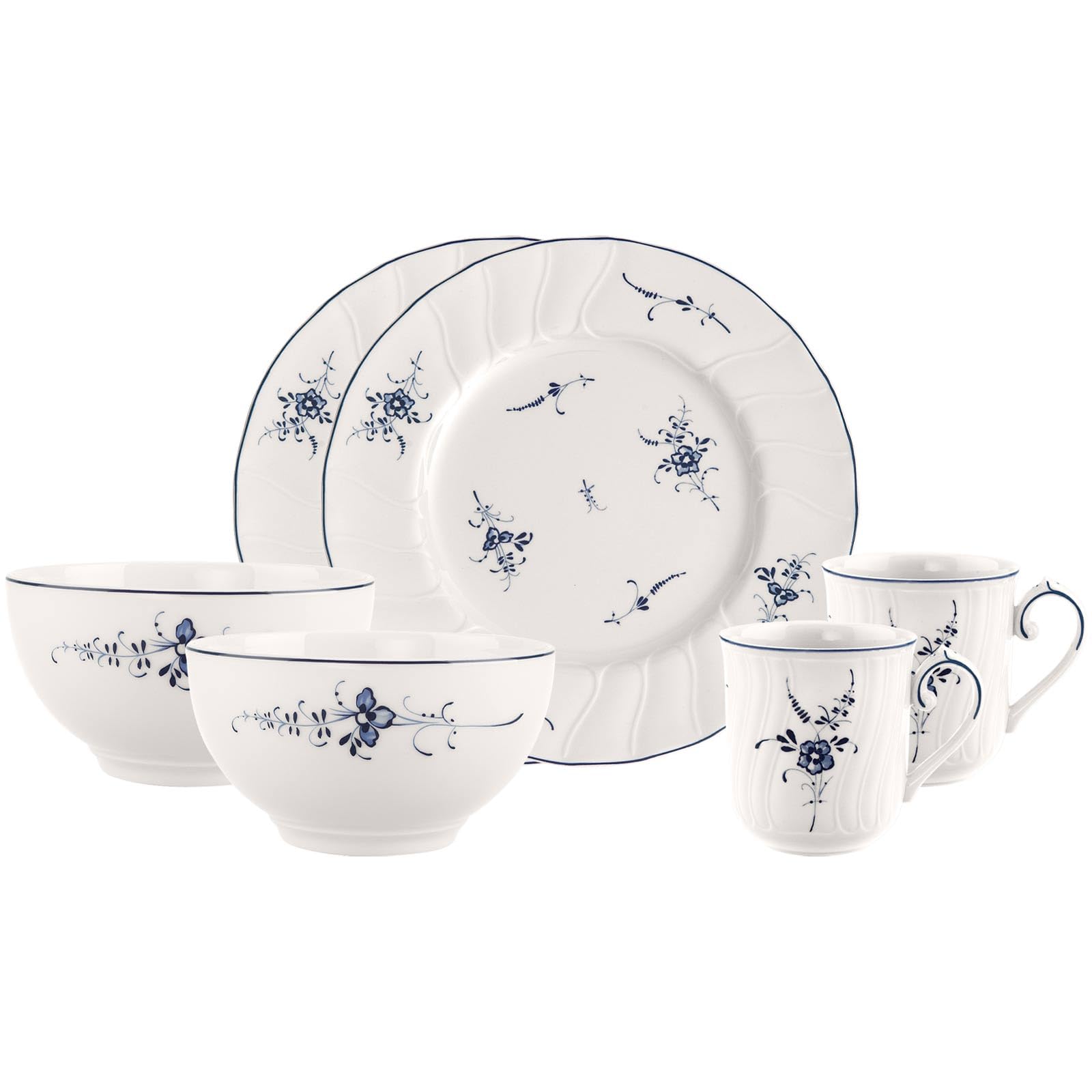 Service de petit-déjeuner 6 pièces Villeroy & Boch Vieux Luxembourg en porcelaine