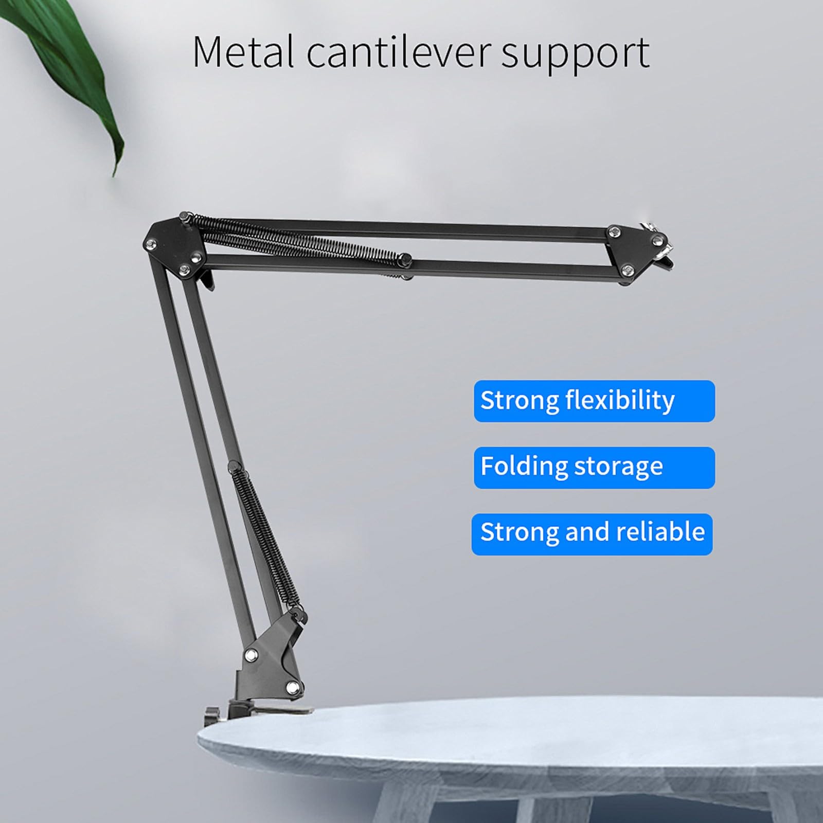 Metall Mikrofonarm Ständerhalter, flexible Positionierung, starke tragende Tischhalterung für Desktop Setups, flexibler Mikrofonarm