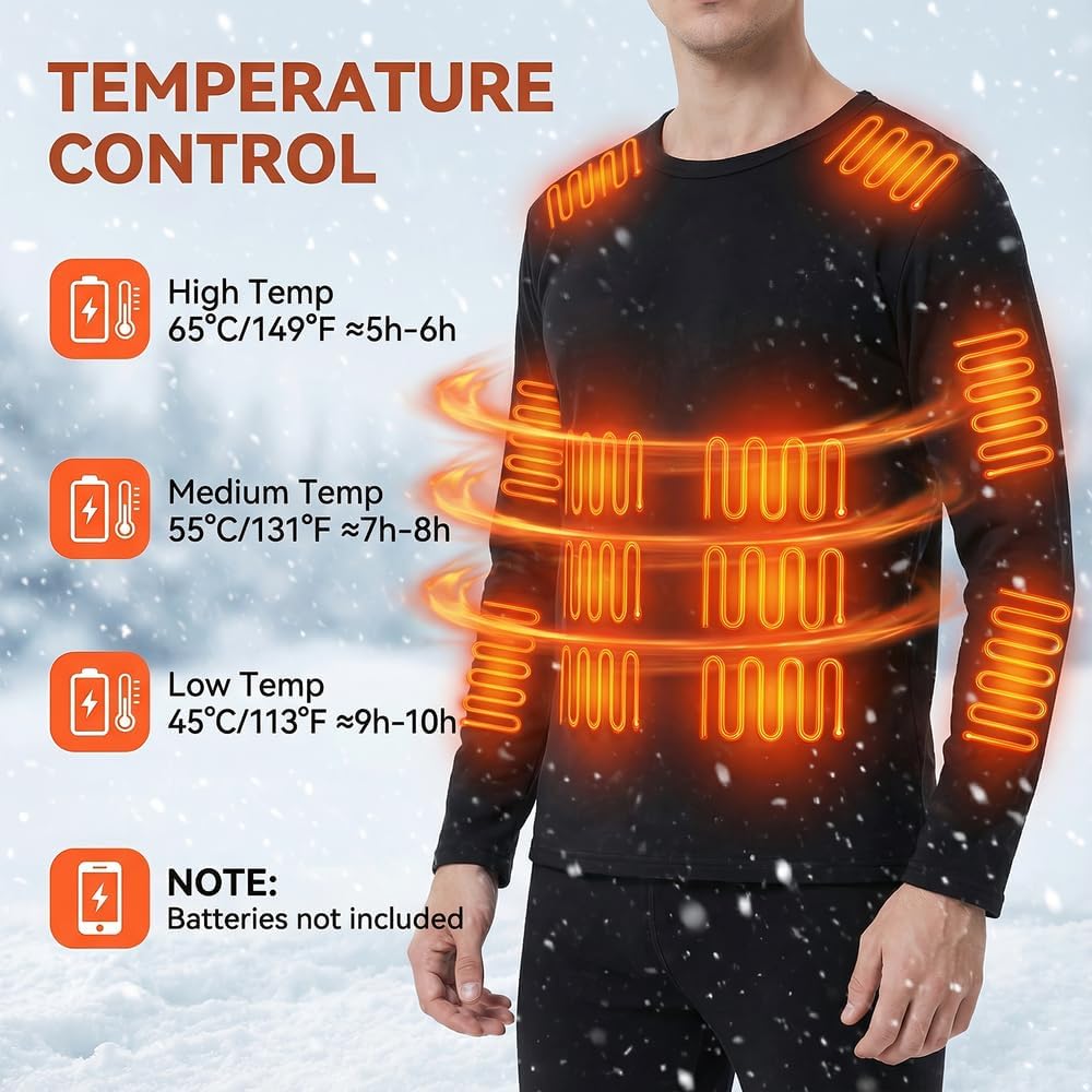 Heated Thermal Underwear for Men Women USB 42 Zone Intelligent Heated Thermals top and Heated Pants Set/S-4XL - Image 5