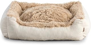 Gutekissen® Shaggy Hundebett Mittelgroße Hunde - Hundekissen Waschbar - Farb- und Größenwahl (L - 90x75, Beige) product image