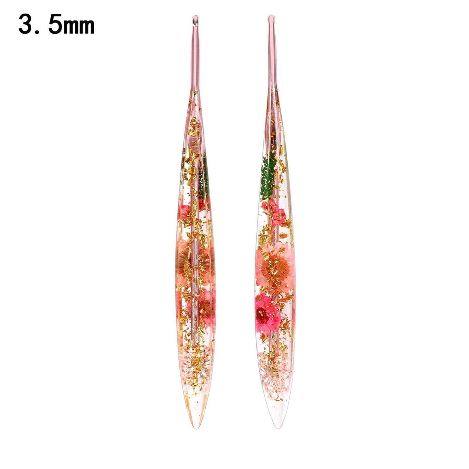 Ganchillo - Impresión Floral De 9 Piezas, Elegante Kit De Tejer, Set Artesanal | El Porta Agujas Para La Manta, Sombrero, Bufanda, Suéter Ofrece Una Comodidad Elegante Durante El Trabajo Cre