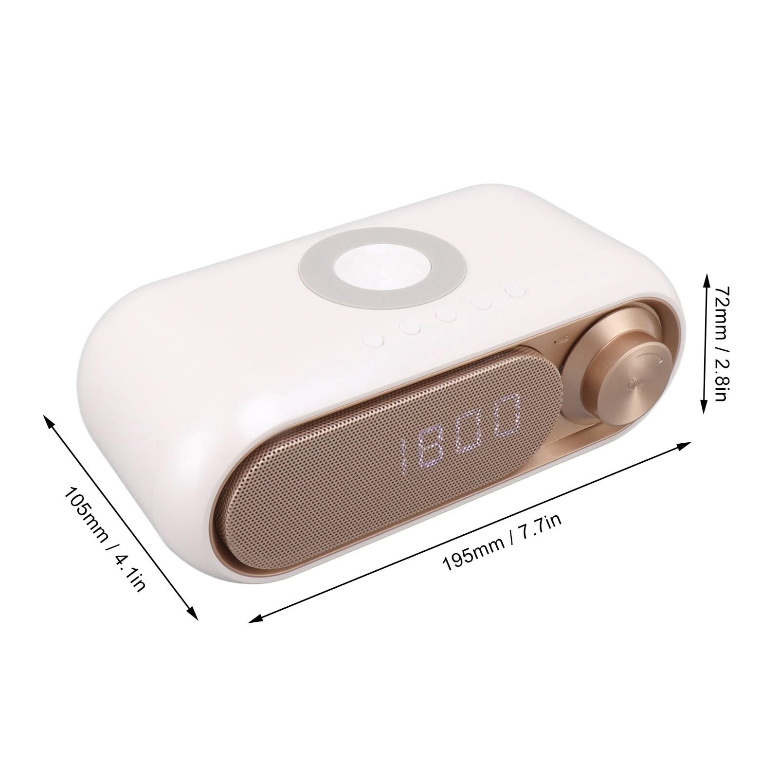 Caricatore Wireless 3 in 1 con Sveglia Radio e Altoparlante per