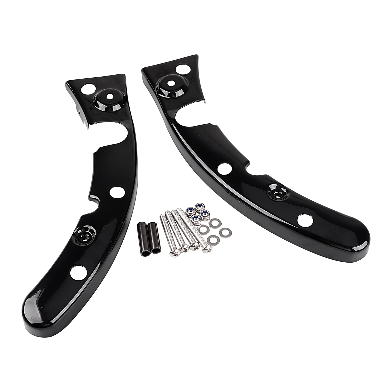 1 Set Gloss Black Motorcycle Rear Fender Strut Covers Compatible With 2009-2013 Harley Touring Road King Electra Street Glide FLHX FLHR