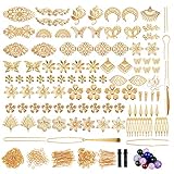 El paquete incluye: un total de 46 accesorios diferentes diferentes, que puede hacer una variedad de diferentes estilos chinos de horquillas.