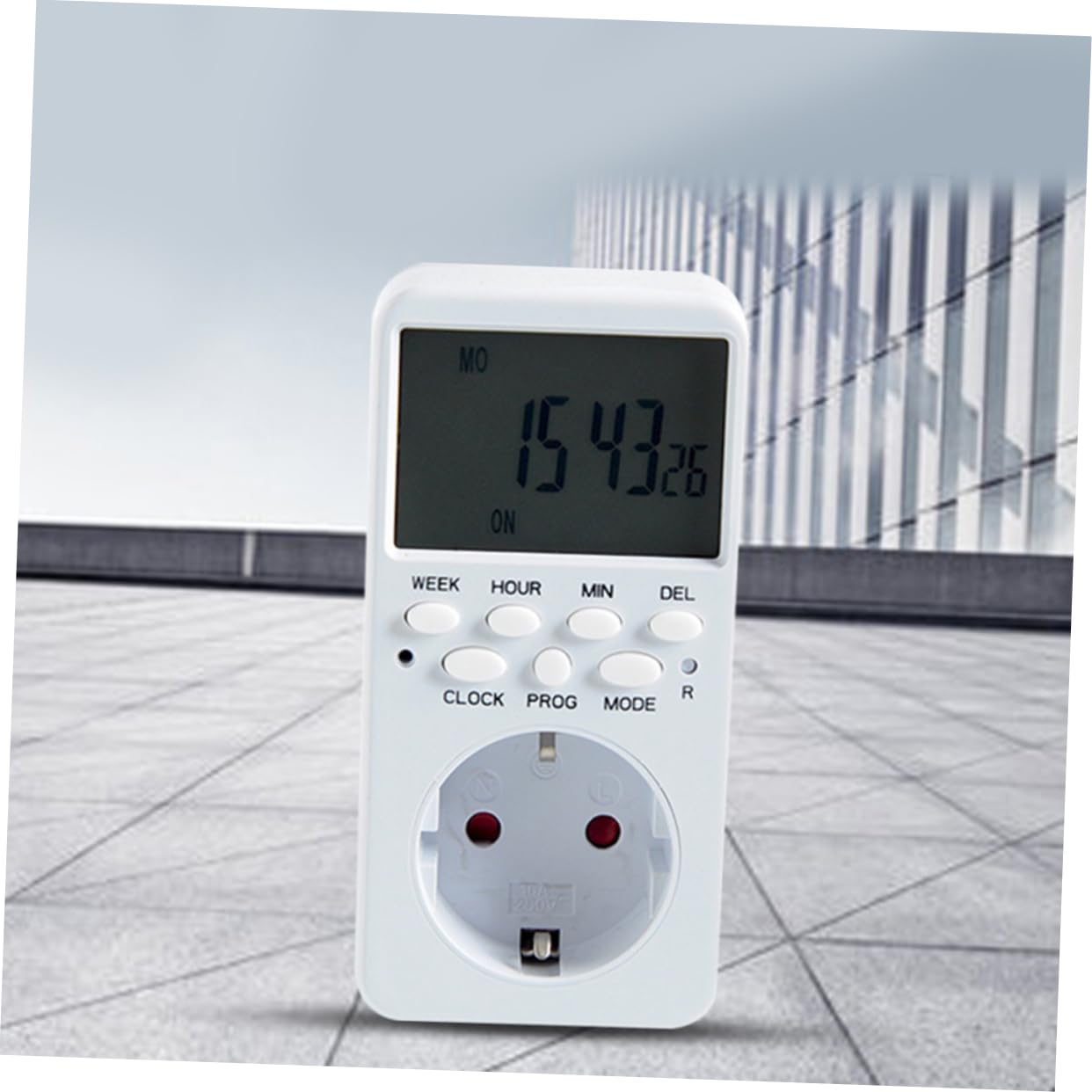 2 Pezzi Timer Digitale Programmabile con Interruttore Temporizzato con Display e Pulsanti Materiale Antiruggine per Elettrodomestici e Sicurezza Casa