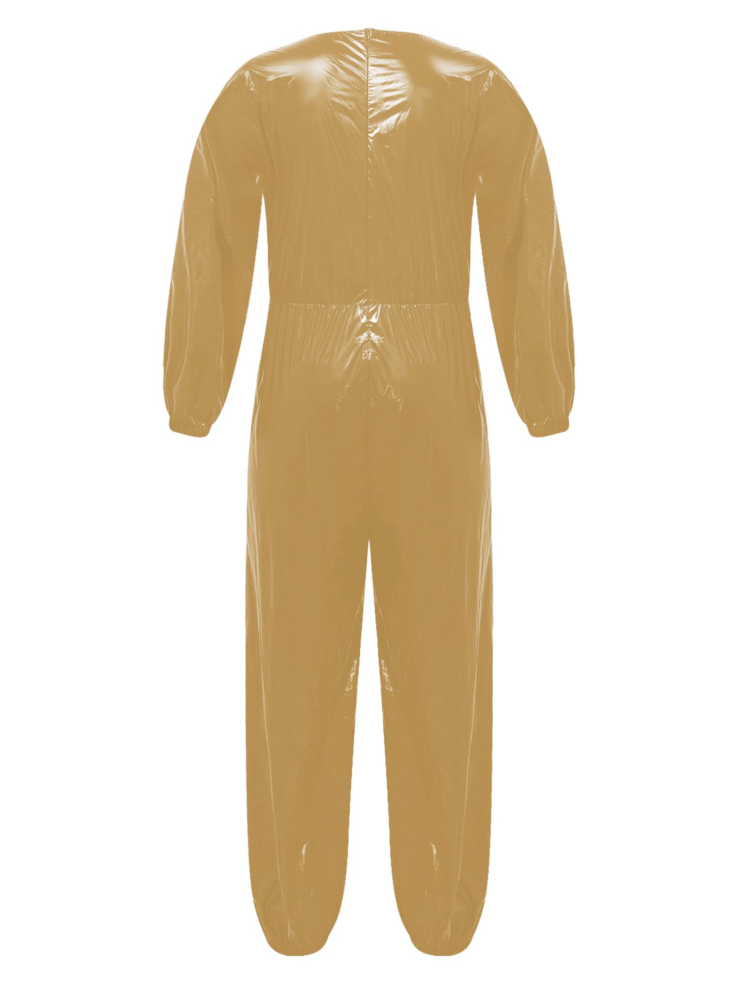 inlzdz Uomo Body Sauna Body Impermeabile Salopette Con Grembiule Wrestling Singlet Sauna Dimagrante Completo Donna Nightwear Carnevale