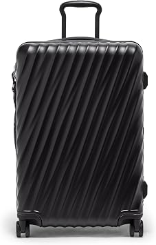 TUMI - 19 Degree Medium Expandable Checked Packing Case - 4-Wheeled Luggage - Hard Shell Suitcase - 26.0" X 17.5" X 10.0" - Textured Black