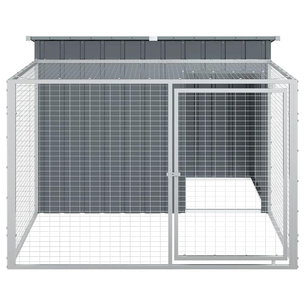 Générique Niche pour Chien avec Cour Anthracite 153x194x110 cm,Articles pour Animaux, Articles pour Animaux de Compagnie, Accessoires pour Chiens, Niches pour Chiens, Anthracite (Poids 33.85KG)