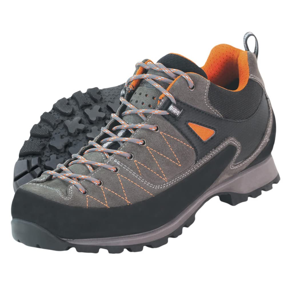Kenetrek Men's Light Breathable Cushioned High Traction Bridger Low Leather Hiking Boots with Arch Support Size 10.5 Medium Grey