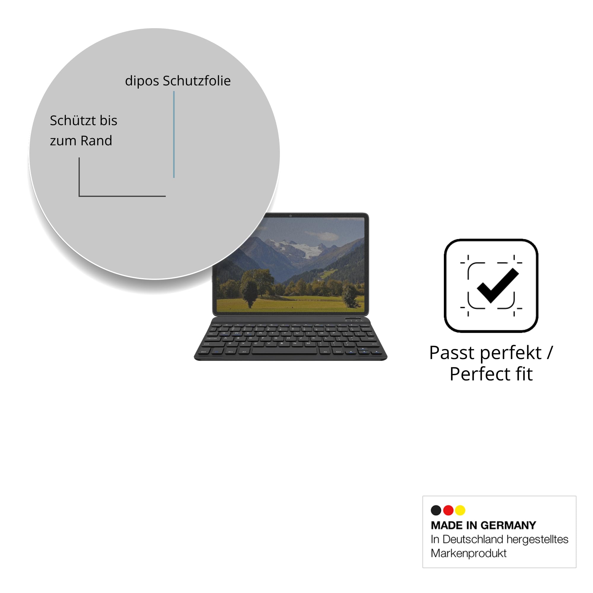 dipos Protector de Pantalla Antiespía para TABWEE T20 | Película protectora mate, filtro de privacidad 4 vías, ajuste perfecto, antiarañazos, sin burbujas, autoadhesivo