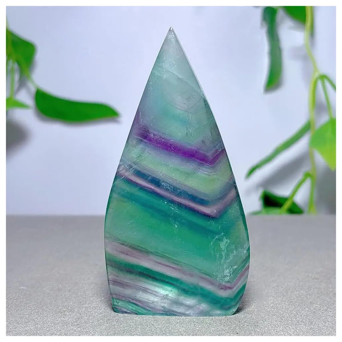 Cristal de cuarzo natural exclusivo LQYXGS, piedra de fluorita de forma libre premium de 98mm