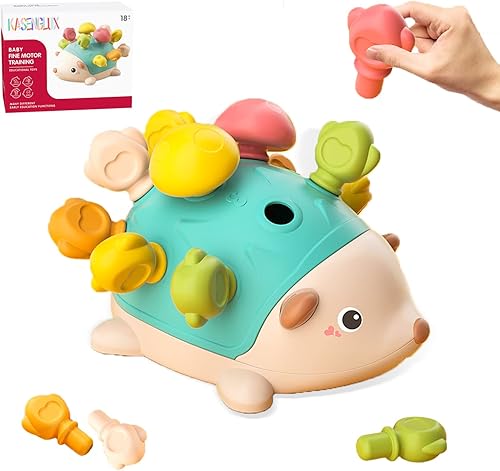 KASENGLUX Montessori Toys - Juguetes sensoriales de erizo de habilidades motoras finas para niños pequeños de más de 18 meses juguetes educativos de
