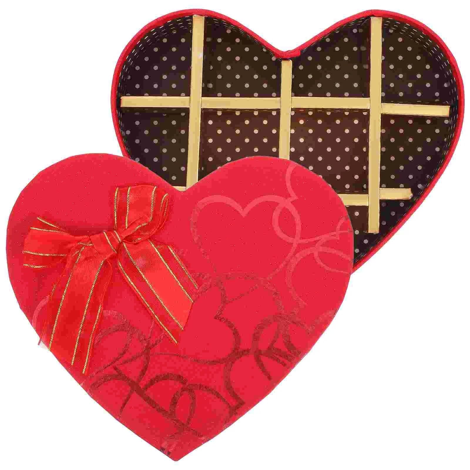 Zboravpix Red Boxes With Lid For Gifts Packaging, Chocolate Gift Box Shirt Boxes For Presents Empty Heart Paper Packaging