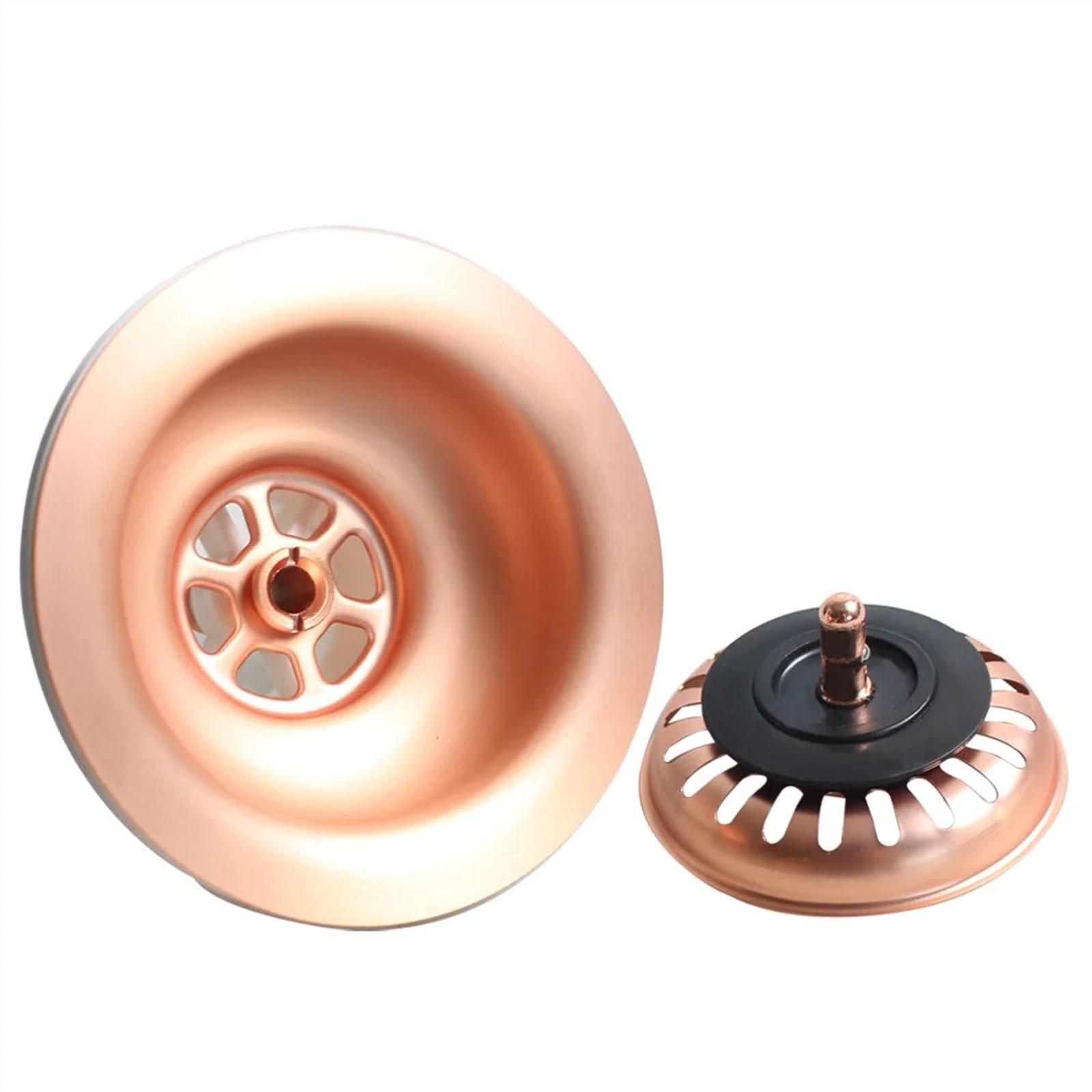 Fmbc One Color Drainage Waste Kit 114Mm(4.5") Sink Strainer,Rose Gold Color Drainer Brushed Xk223c043