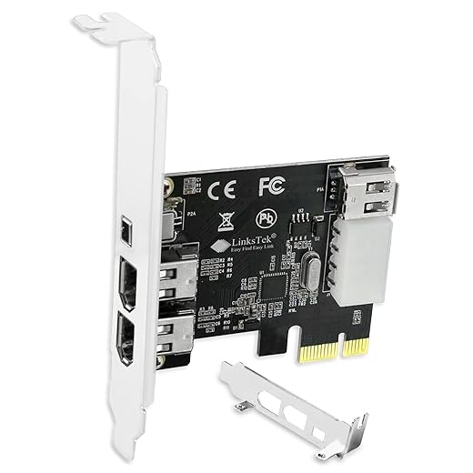 4-Ports 1394A PCIE FireWire 400 Expansion Card for Windows Desktop PCs, 3X 6Pin and 1X 4Pin 1394A 400Mbps Ports, with 4Pin-6Pin 1394A Cables and Low Profile Bracket (PCIE-1394A)
