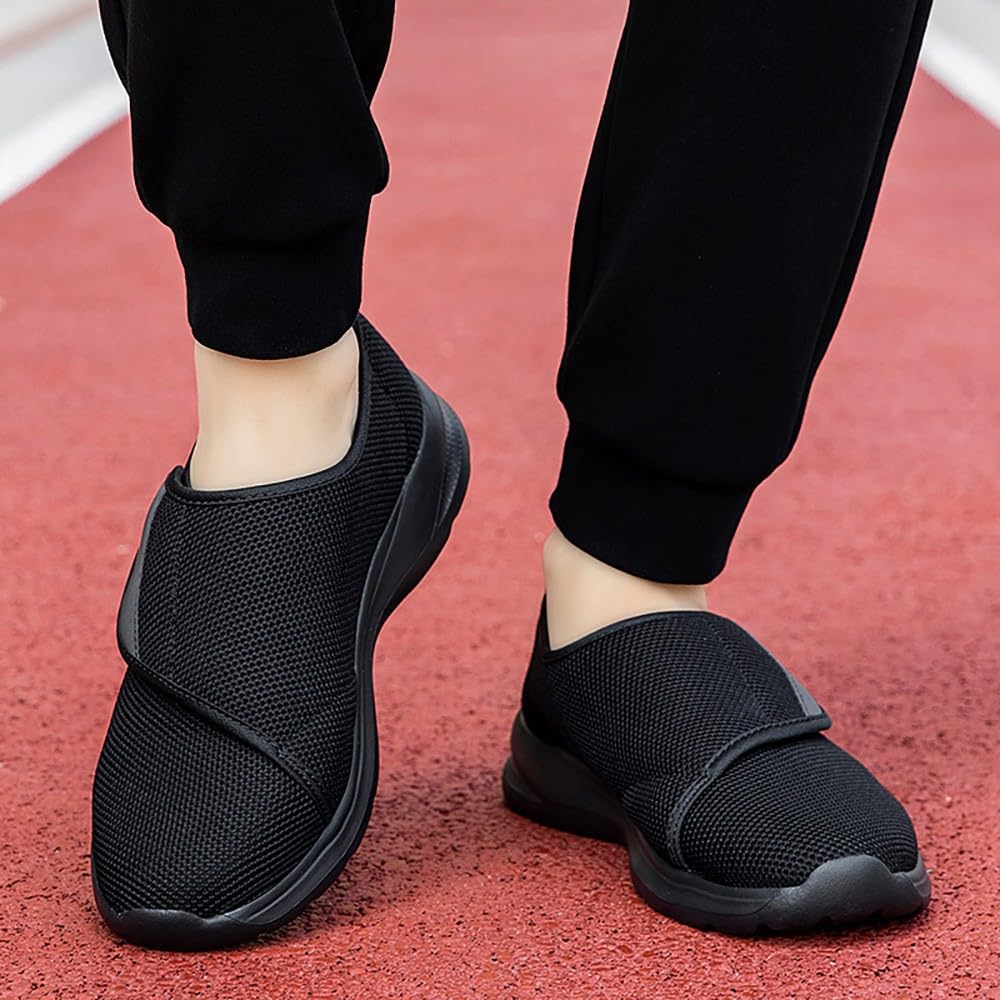 Zapatillas Diabéticos para Mujer Hombre Cómodas Ligeras Ancho Antideslizantes Respirable Ajustable Ortopédico Zapatos para Caminar Pies Sensibles Hinchados