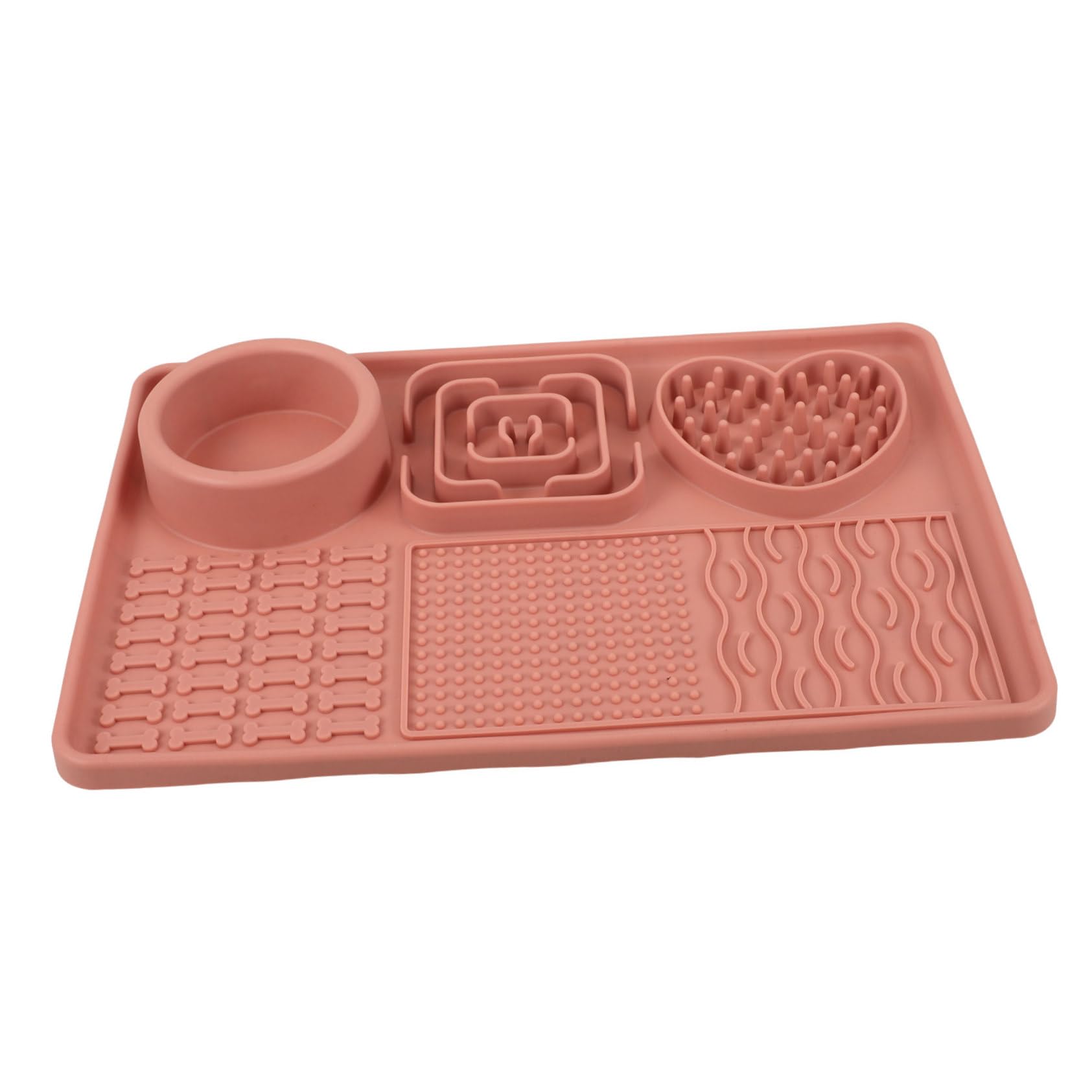 INOOMP 5stücke Hundeslow-futtermatte Saugnapf Langsame Fütterung Pad Für Haustiere Großes Rutschfestes Design Zur Langsamen Für Stressabbau Und Beschäftigung