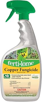 Fertilome 16136 Copper Fungicide Ready to Use, Controls Needle Blight, Blackspot, Powdery Mildew and More, OMRI Listed 32 oz.