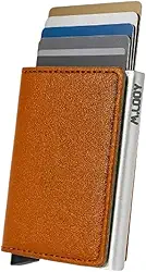 Carteira Antifurto, Proteção RFID, Mágica, Futurista, Porta-Cartões, Minimalista, Slim Pop Up (Marrom)