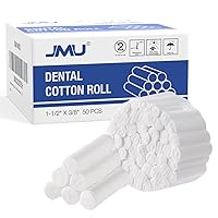 Vista 8 de JMU 2000 rollos de algodón dental #2, 1.5 pulgadas, de algodón enrollado, no estéril, de alta absorción, tapón de sangrado nasal