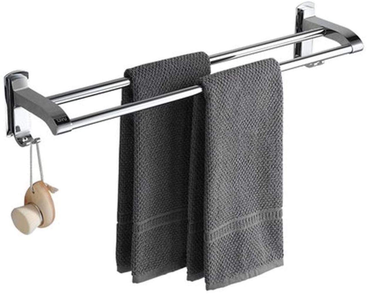 Stendino Portasciugamani Portasciugamani da bagno in acciaio inossidabile Portasciugamani Scaffale Doppio palo Torre Appendiabiti Anello a mano (dimensioni : 50 cm) Decorazione Comfortable anniversary