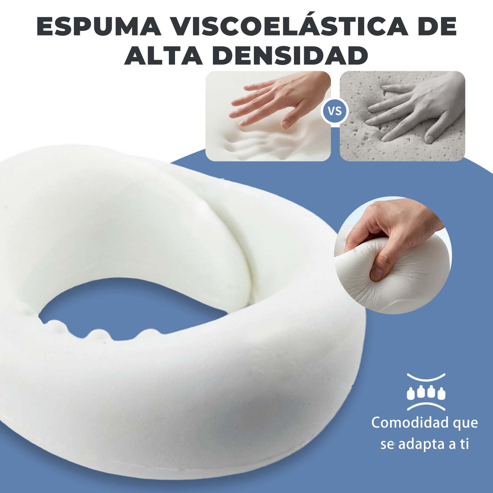 Almohada de Viaje Avión con Capucha Antiluz, Almohada Viaje de Memory Foam con Soporte Ergonómico 360°, Cojín Cuello Viaje Compacto para Avión, Coche y Casa, Adultos y Niños (Gris Oscuro)