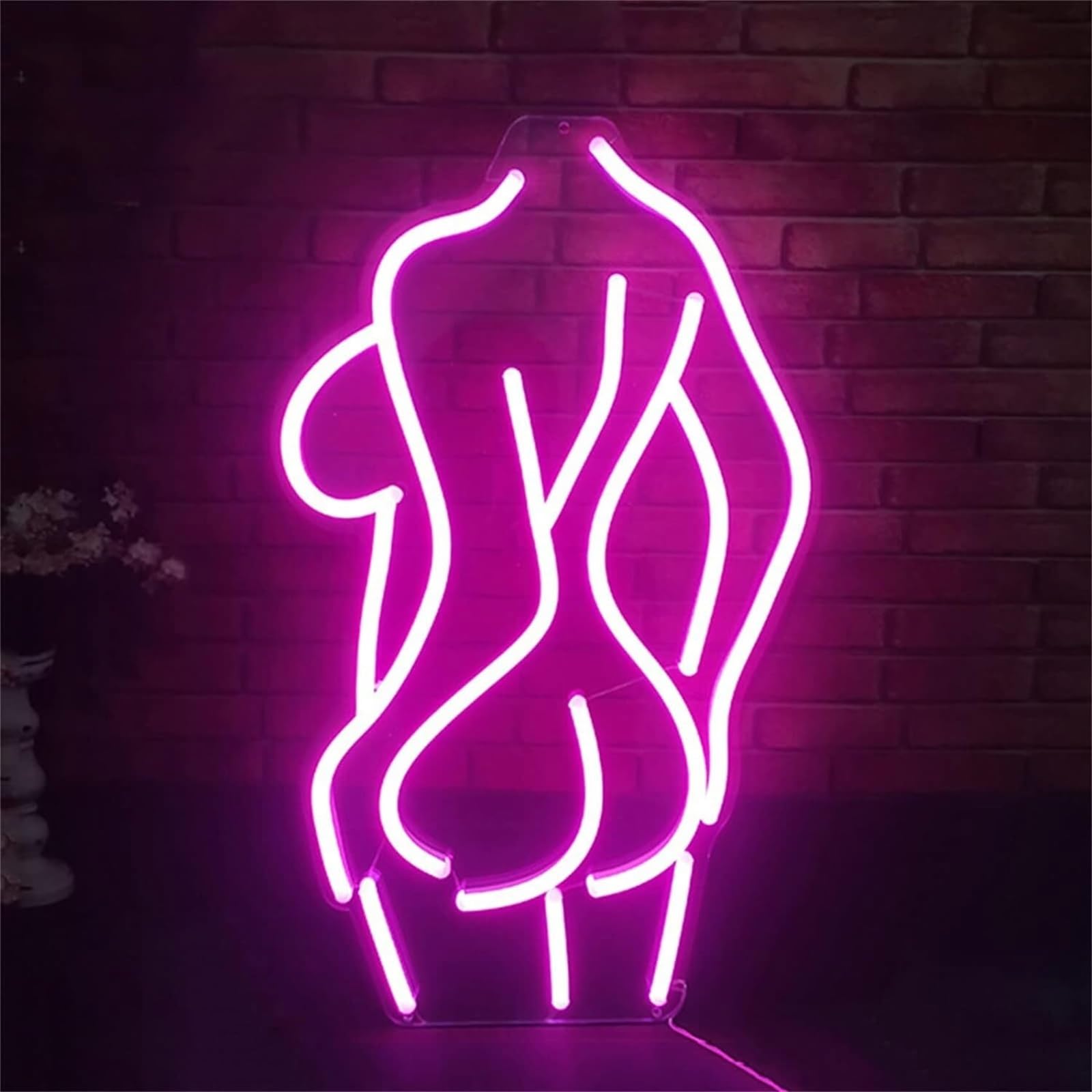 Letrero de neón LED de mujer sexy en acrílico para pared de dormitorio y bar 30x70cm