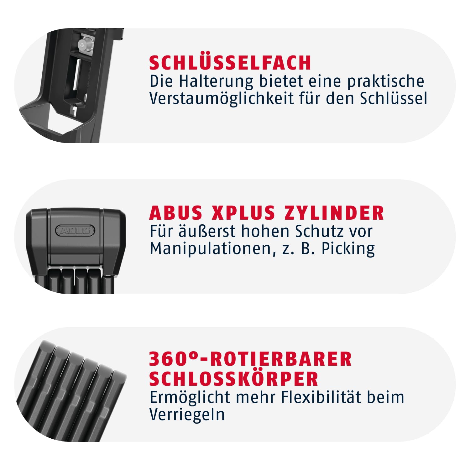 ABUS Faltschloss Bordo 6200K SH - Flexibles Fahrradschloss mit Halterung - Schlosskörper lässt sich um 360 Grad drehen - hohe Sicherheit dank gehärtetem Stahl und XPlus Zylinder