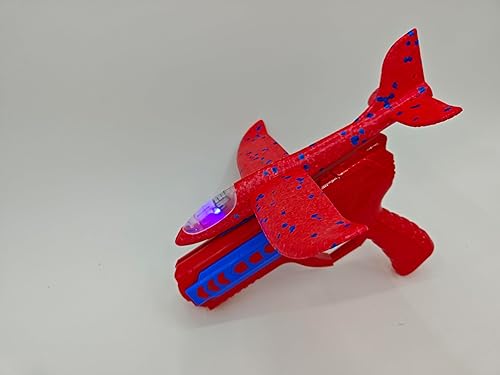 Miniatura 5 de FelizWina -4 paquetes de aviones 2 lanzadores de juguetes, 2 modos de vuelo, juguetes de lanzador de aviones, juguete de avión de espuma LED,