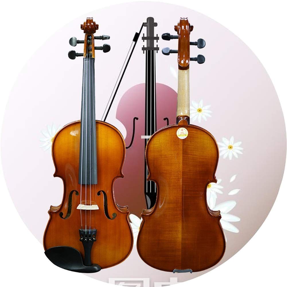 WYKDLViolin Super Kit includes Case Bow spare Strings Digital tuner Music Stand & Shoulder Rest (Size : 1/2)