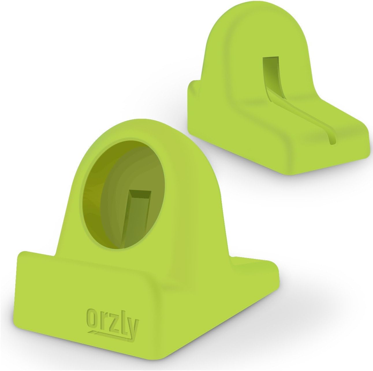 Orzly Compact Stand for Apple Watch - Nightstand Mode Compatible - Green Support Stand with Integrated Cable Management Slot (38mm & 42mm Compatible)