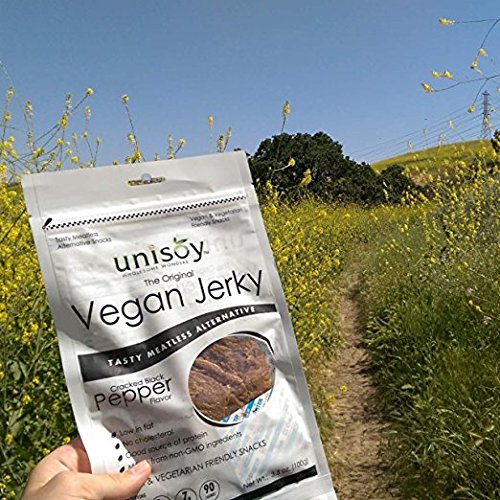 Unisoy Vegan Jerky Cracked Black Pepper 3 Pack - Thumbnail 6