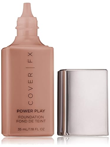Miniatura 1 de Cover FX Power Play Foundation Base líquida de cobertura completa, impermeable, resistente al sudor y a prueba de transferencia para todo tipo de