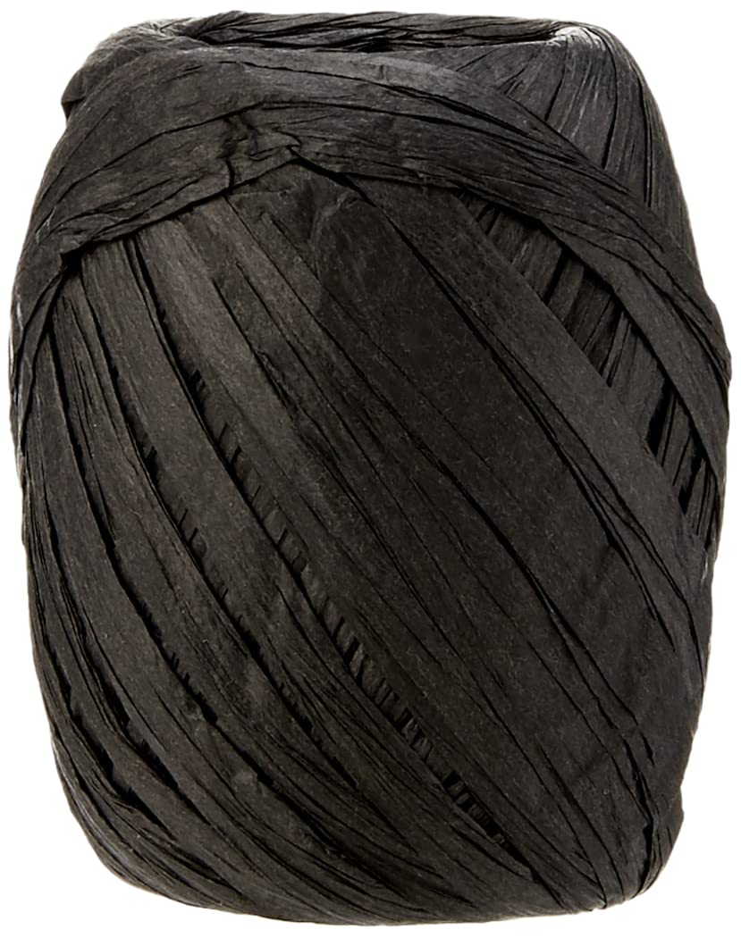 Eleganza Black 8 Mm X 30 M Paper Raffia For Variety Of Craft Projects And Gift Wrapping, No.20