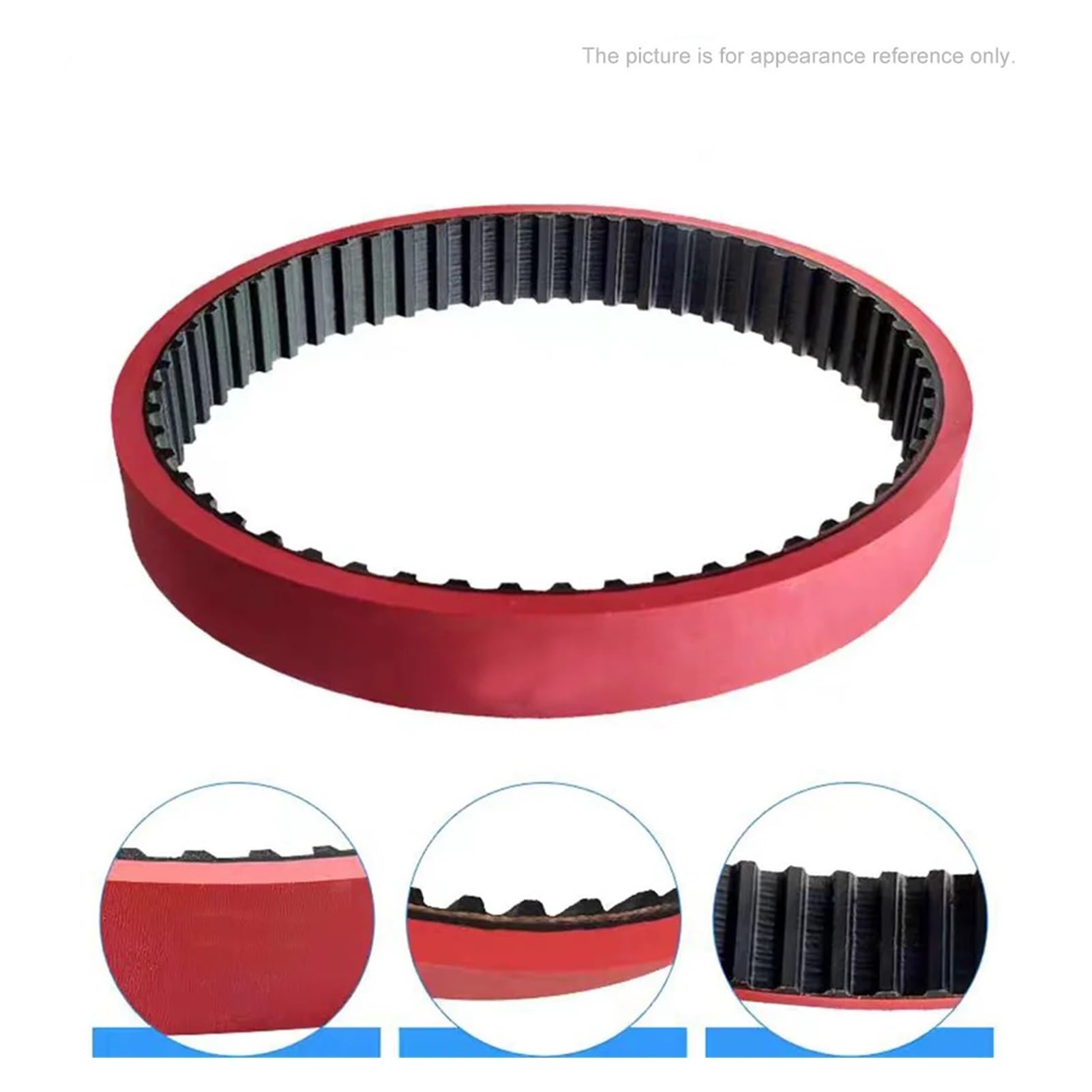1pc PU Food Grade Timing Belt | T10-660-700mm Red Rubber For VFFS Packing Machine(T10-660mm,1PC_38MM)