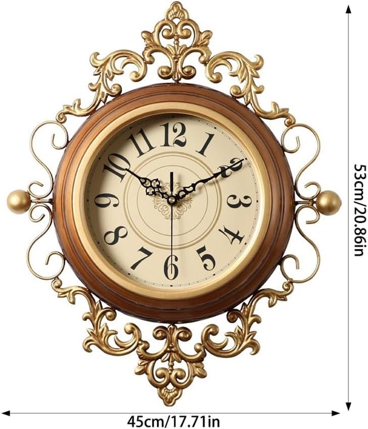 Wall Clock Art Clock Wall Creative Clock Living Room Home Fashion Retro Wall Clock Atmospheric Wall Watch Clock for Wall(Medium)