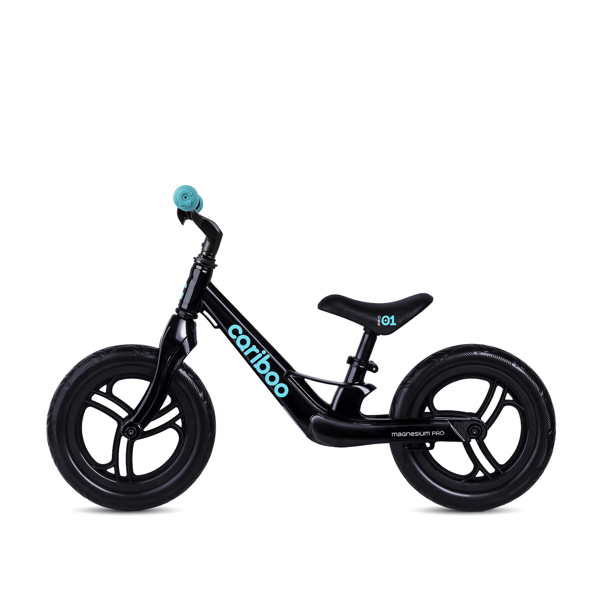 cariboo Magnesium Pro Bicicleta Sin Pedales para Niños Desde 2 Años Ultraligera Cuadro De Magnesio Ruedas 12 Pulgadas Sillín Ajustable hasta 30 Kg Montaje Rápido