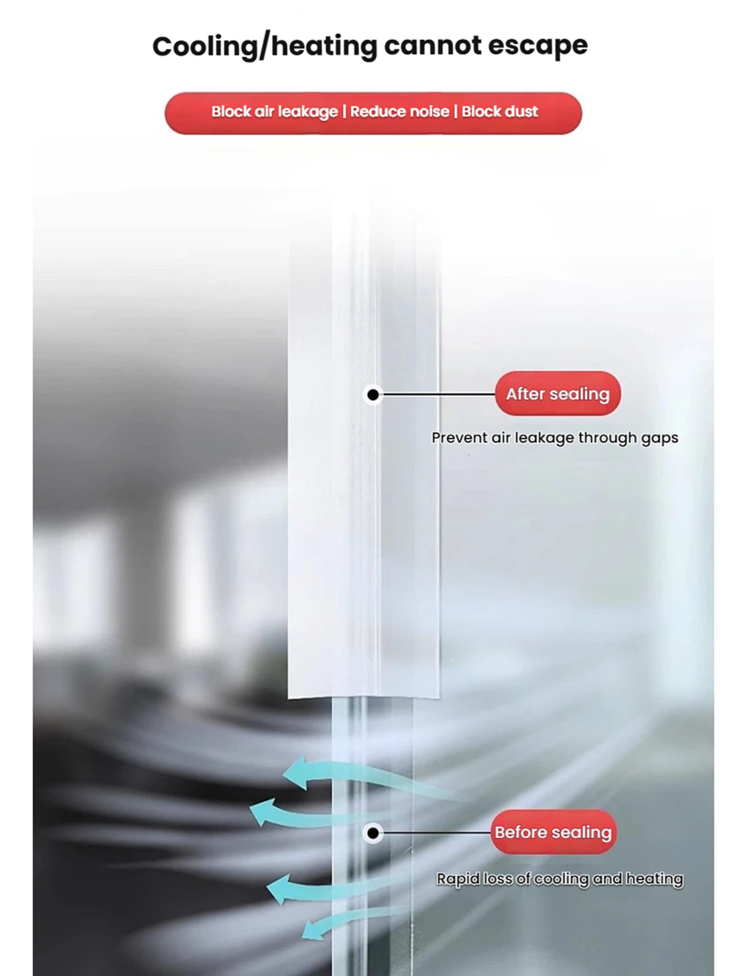 Tira de sellado de silicona flexible para puertas, ventanas y duchas, relleno de huecos impermeable