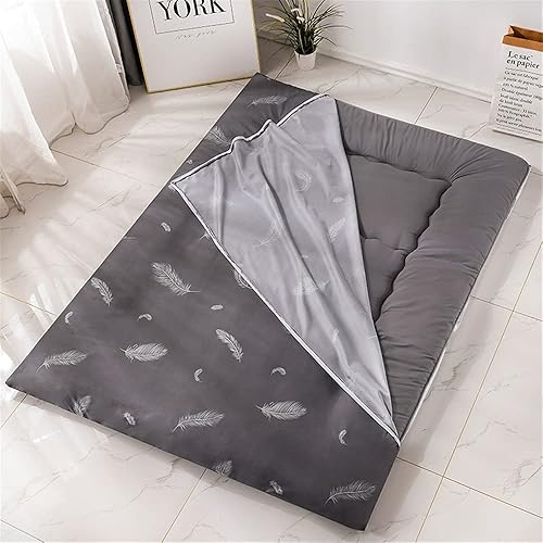 Funda japonesa para futón  Funda 100% algodón para colchón tradicional Shikibuton  Algodón lavable (pluma, individual (39 x 79 pulgadas)